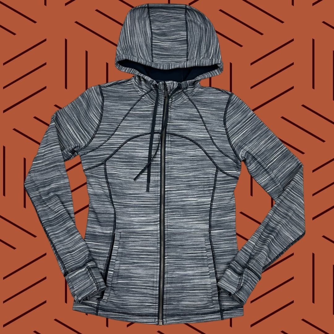 Lululemon Lululemon Hooded Define Jacket Women 8/10 Blue Mini Space Dye Active Nulu W4BF8S Size M / US 6-8 / IT 42-44 - 1 Thumbnail