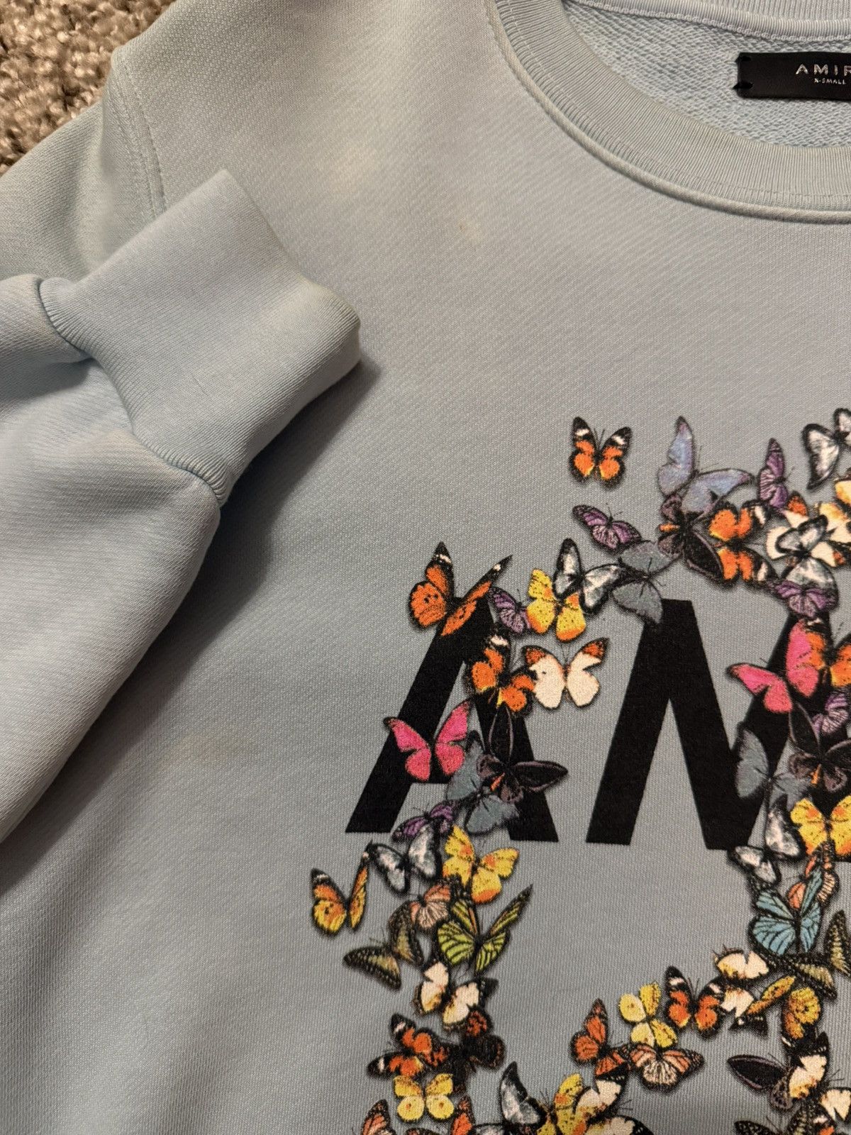 Amiri Amiri “Peace / Butterfly” Oversized Crewneck Size US XS / EU 42 / 0 - 3 Thumbnail