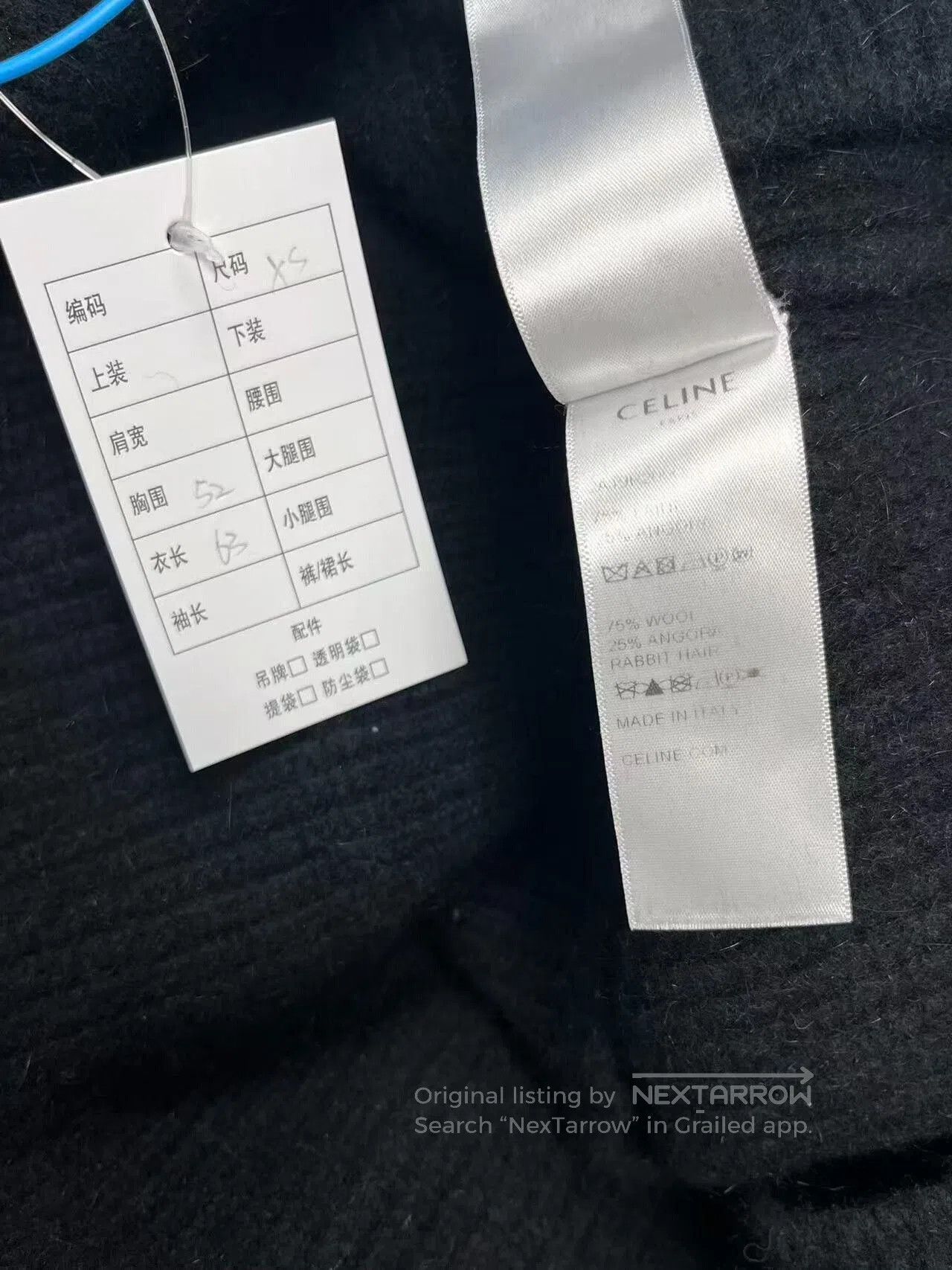 Celine classic embroidered crew neck wool sweater. Size US XS / EU 42 / 0 - 5 Thumbnail
