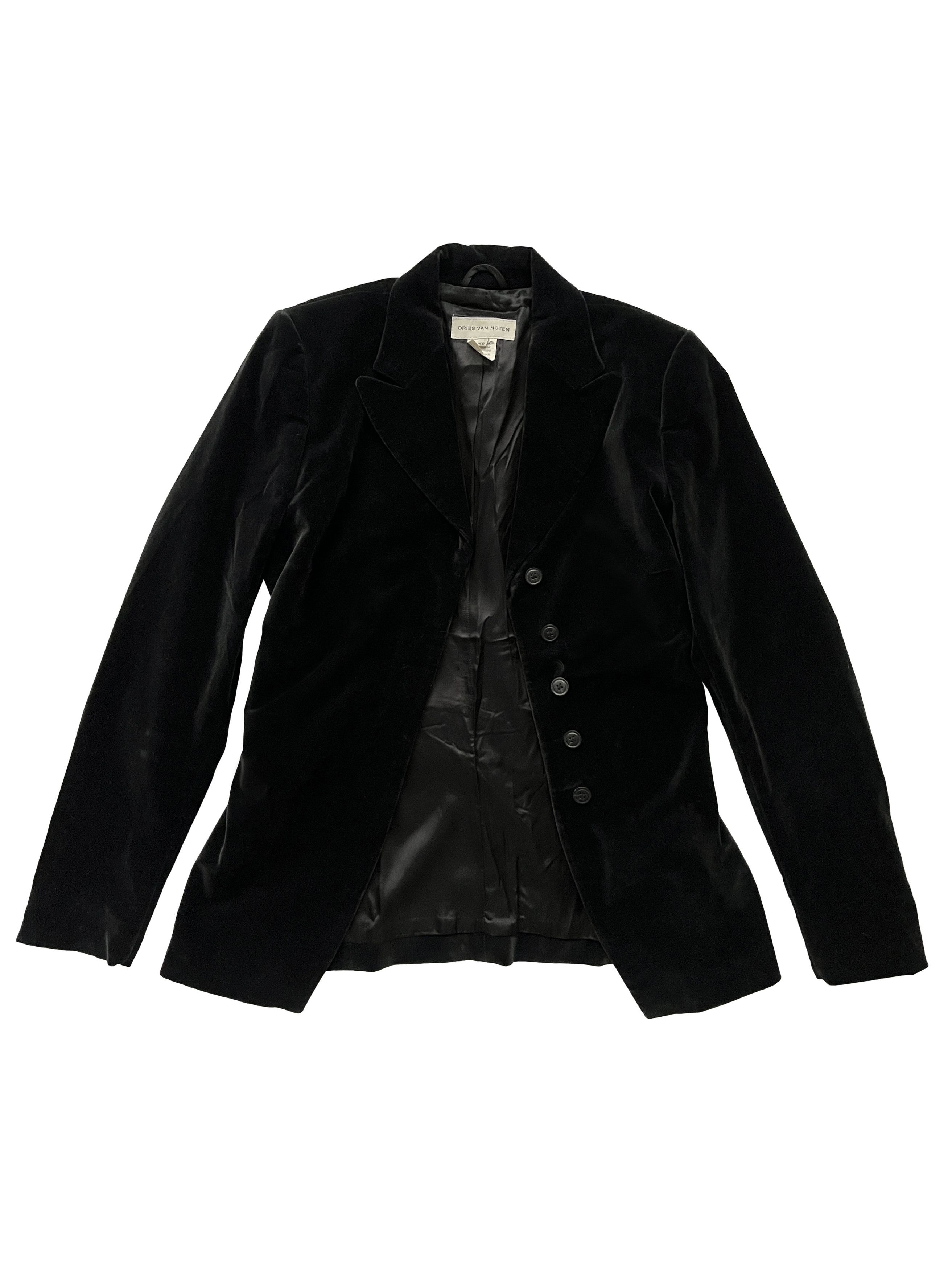 Dries Van Noten ⚡️QUICK SALE⚡️Dries Van Noten Black Velvet Blazer Jacket Size M / US 6-8 / IT 42-44 - 2 Thumbnail