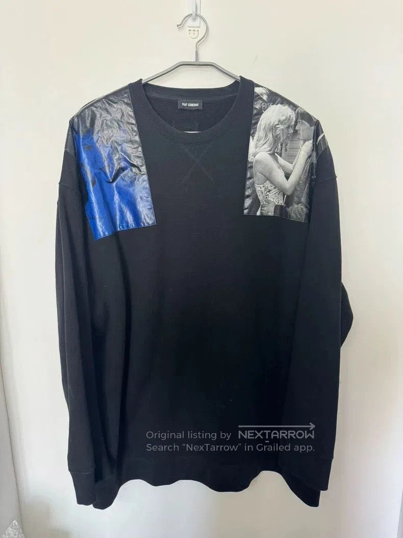 Raf Simons Raf Simons Blue Velvet Sweatshirt with Graphic. Size US L / EU 52-54 / 3 - 1 Thumbnail