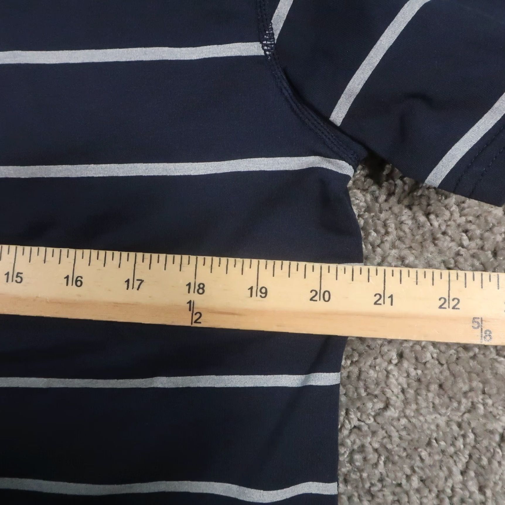 Vintage BYLT Shirt Mens L Crew Neck Short Sleeve Striped Black Gray Stretch Lightweight Cotton Polyester Spandex Athletic Logo T-Shirt Size US L / EU 52-54 / 3 - 6 Thumbnail
