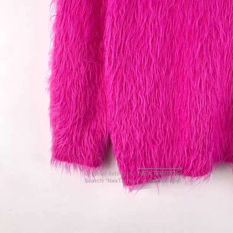 Gucci Gucci Rose-pink double G embroidered wool round-neck long- Size M / US 6-8 / IT 42-44 - 4 Thumbnail
