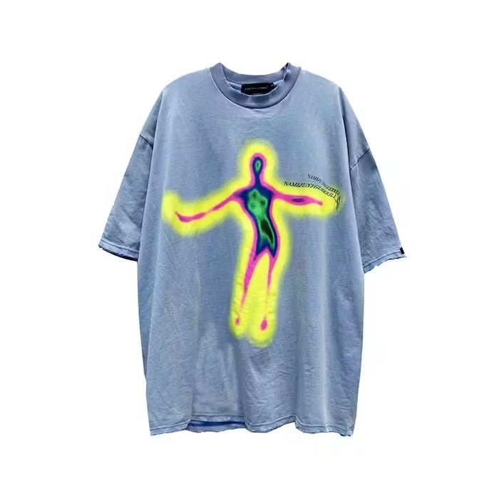 Japanese Brand Oversized Alien Blue Graphic T Shirt Size US L / EU 52-54 / 3 - 2 Thumbnail