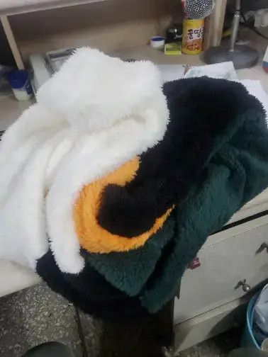 Other Faux Shearling Hoodie for Men Color Block Fuzzy Sweatshirt Size US L / EU 52-54 / 3 - 3 Thumbnail