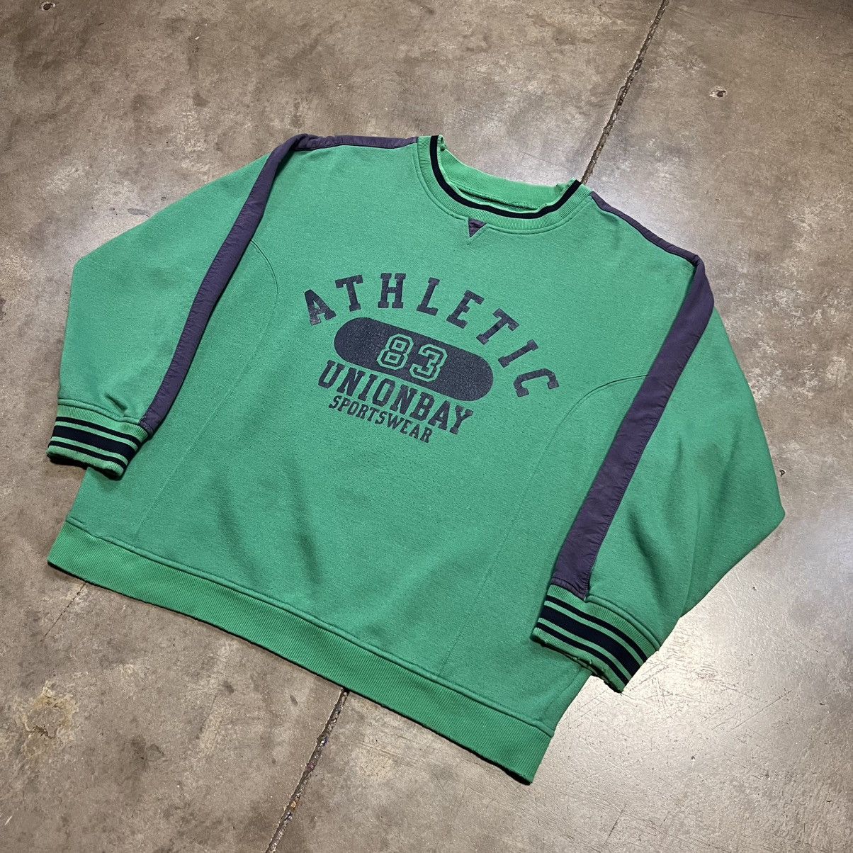UNIONBAY Vintage Union Bay Crewneck Sweatshirt Striped Faded Y2K 90s Size US M / EU 48-50 / 2 - 2 Thumbnail