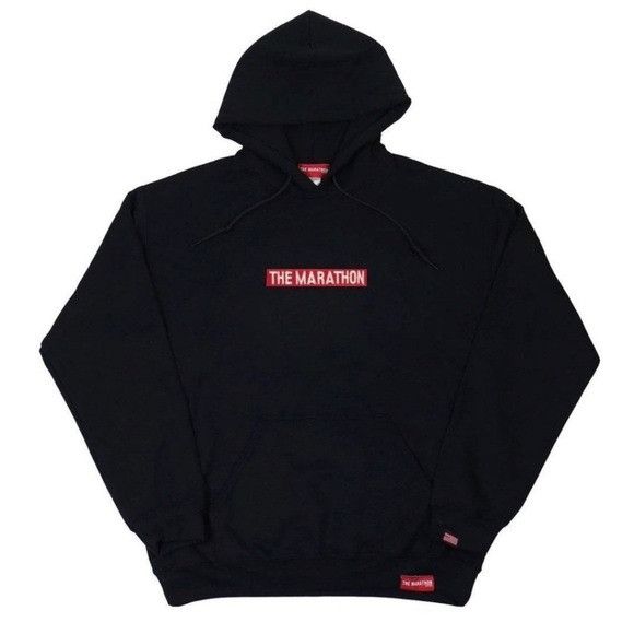 NEW MARATHON BAR BLACK HOODIE SZ 4XL XXXXL