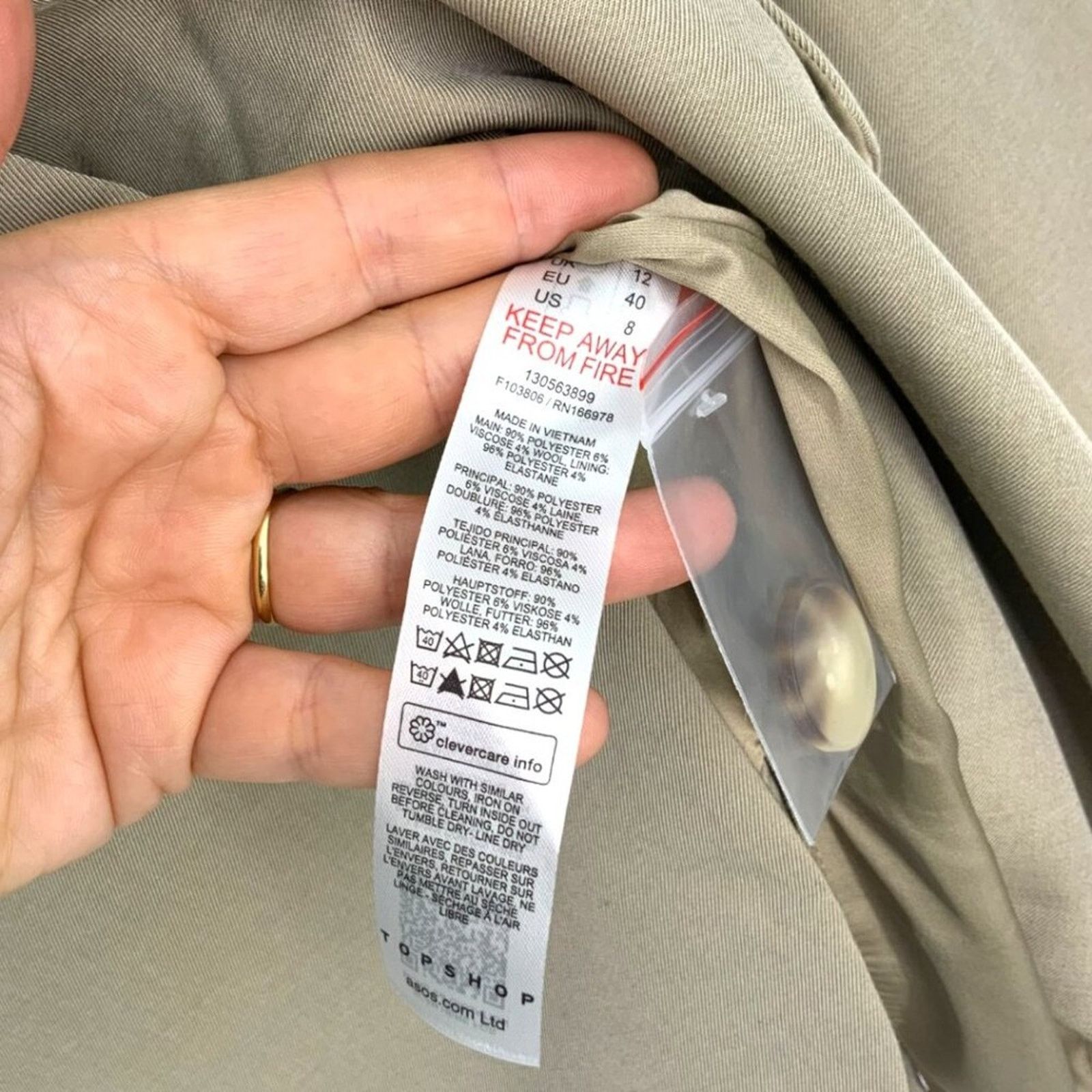 Topshop TopShop Tailored Light-weight Blazer Size 8 NWOT $119 MSRP Size M / US 6-8 / IT 42-44 - 6 Thumbnail