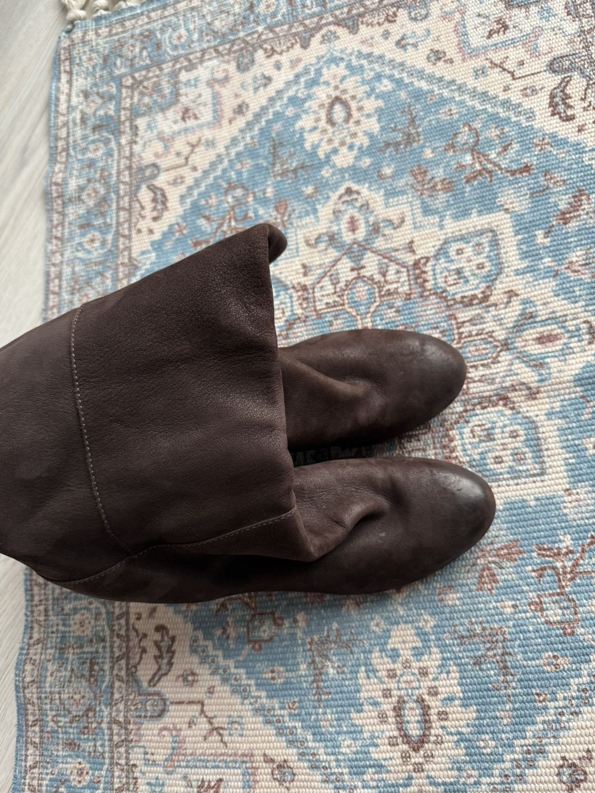 Prada Archive Prada 2000s Leather Knee Wedge Dark Brown Boots Sz41 Size US 11 / IT 41 - 7 Thumbnail