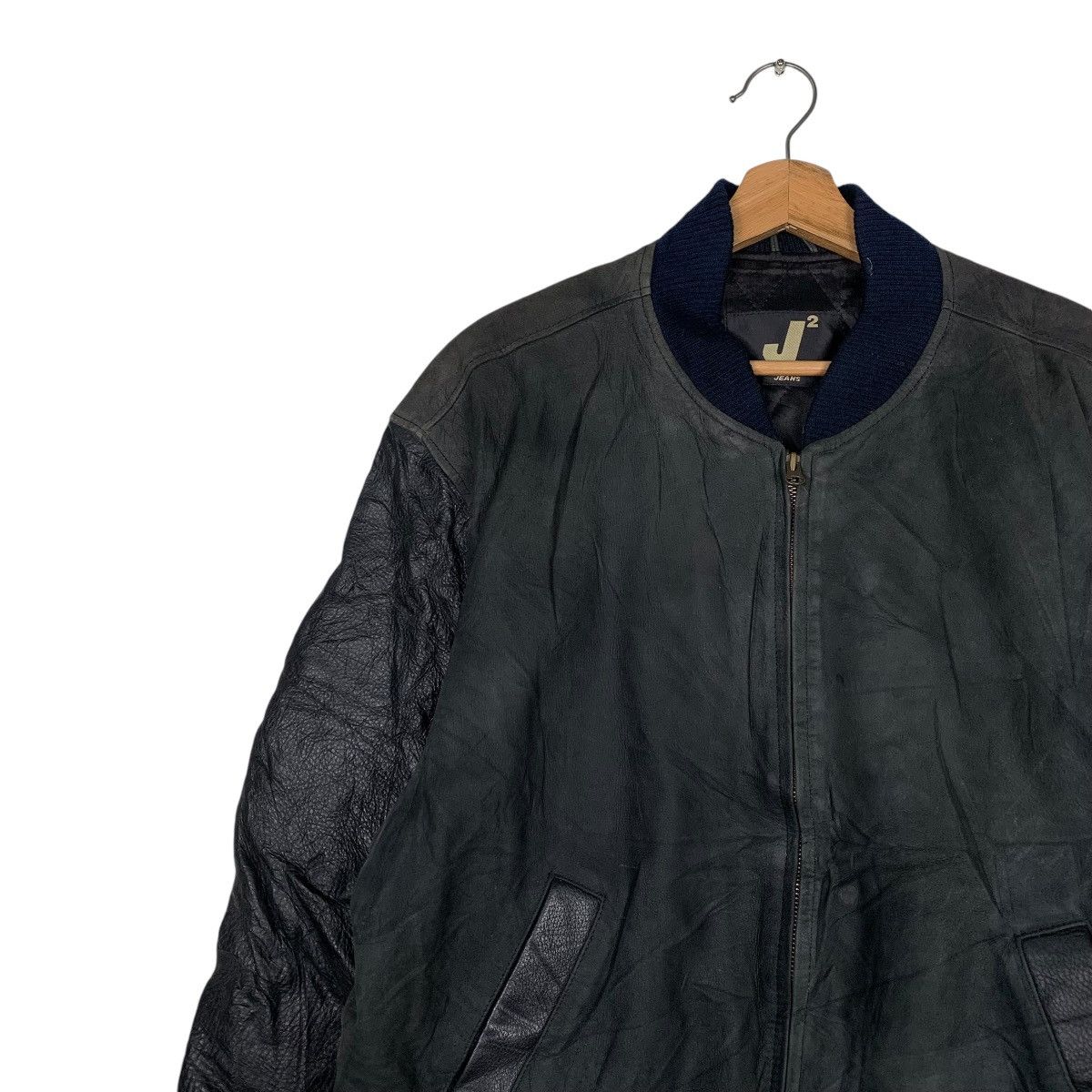 Mr. Junko Vintage Mr Junko Jeans Big Logo Leather Jacket Size US L / EU 52-54 / 3 - 7 Thumbnail