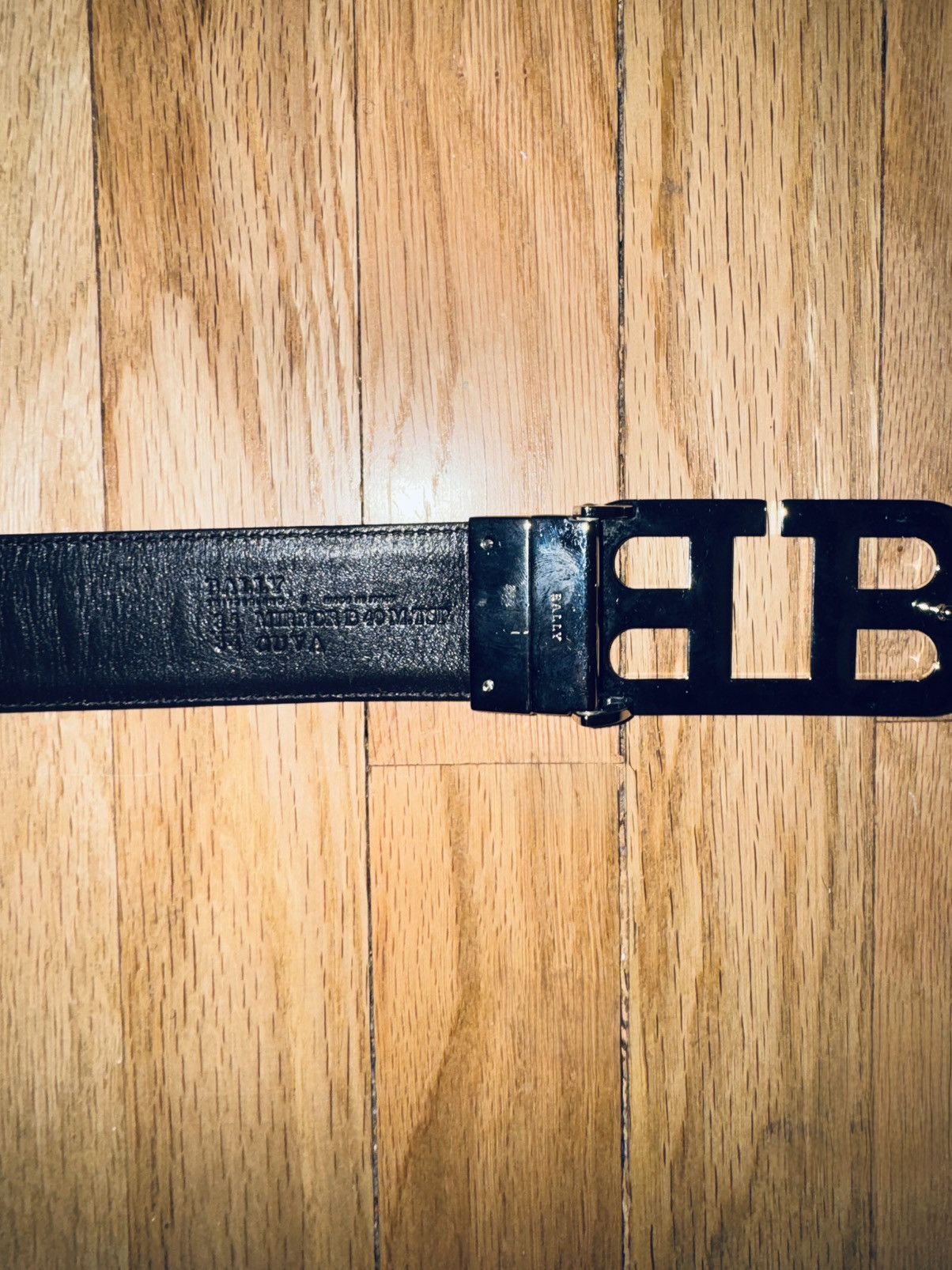 Bally Bally mirror B reversible stripped leather belt brown red Size 40 - 9 Thumbnail