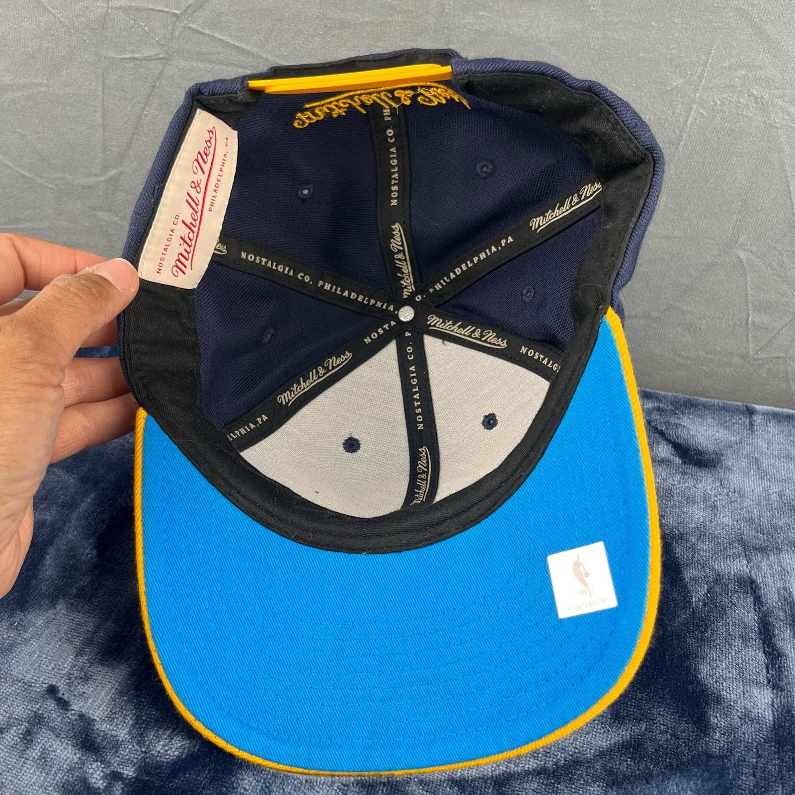 Mitchell & Ness Golden State Warriors Nostalgia Co Mitchell & Ness Logo Hat Size ONE SIZE - 7 Thumbnail