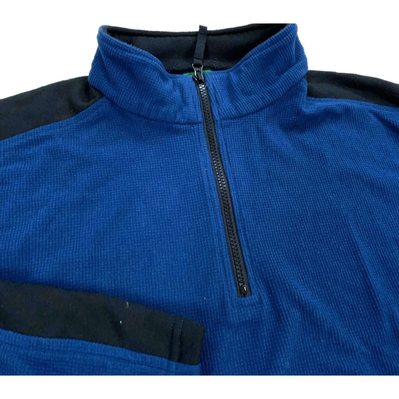 Vintage Cabela's Sweater Men Large Blue Black Pullover Fleece Thermal Waffle 1/4 Zip Size US L / EU 52-54 / 3 - 3 Thumbnail