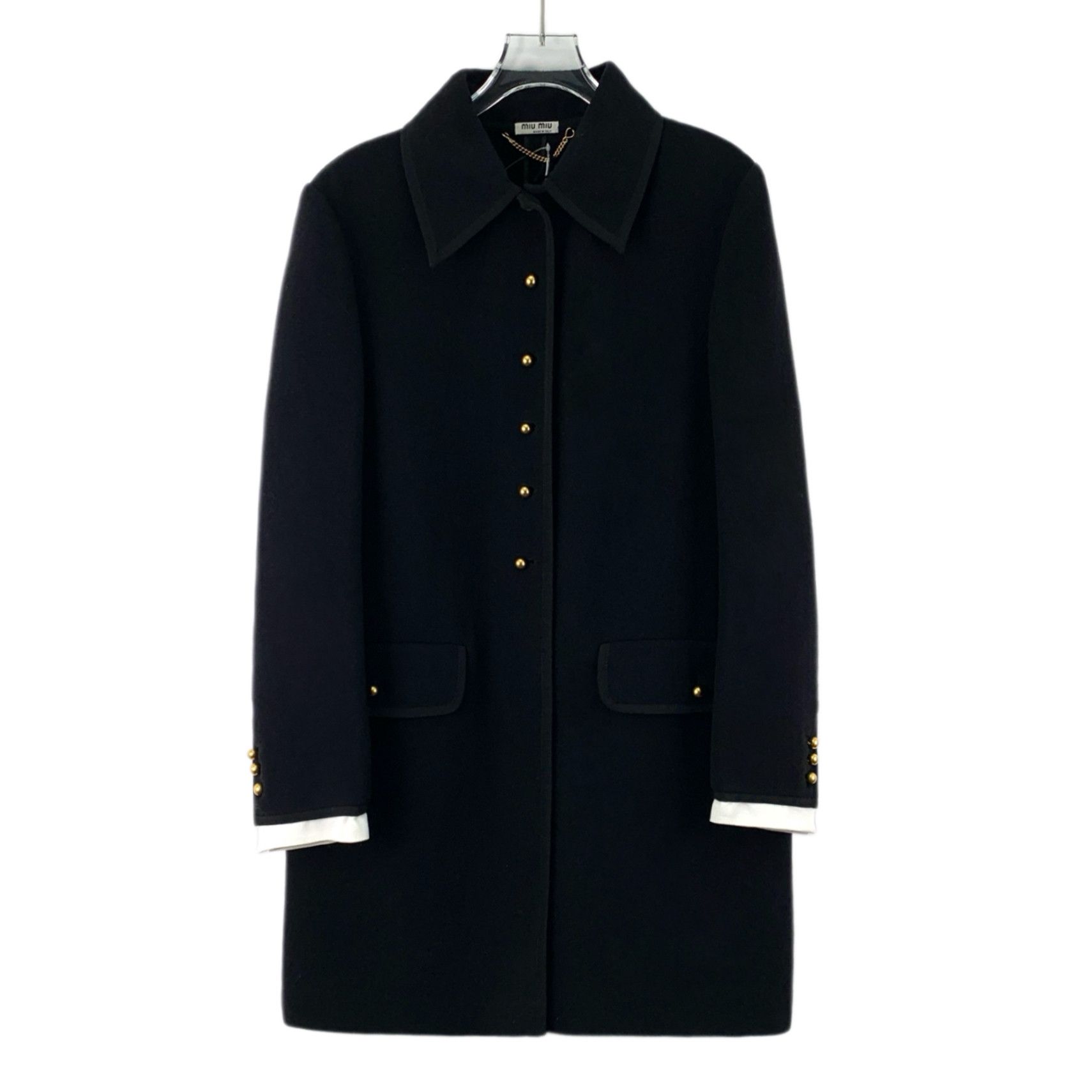 Miu Miu Miu Miu Cotton Coat Black (40) Size S / US 4 / IT 40 - 1 Thumbnail
