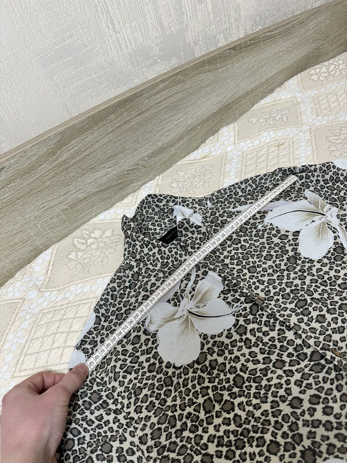 Allsaints 🔥 Allsaints Button Up SS Floral Leopard Print Kuhi Shirt XL Size US XL / EU 56 / 4 - 8 Thumbnail