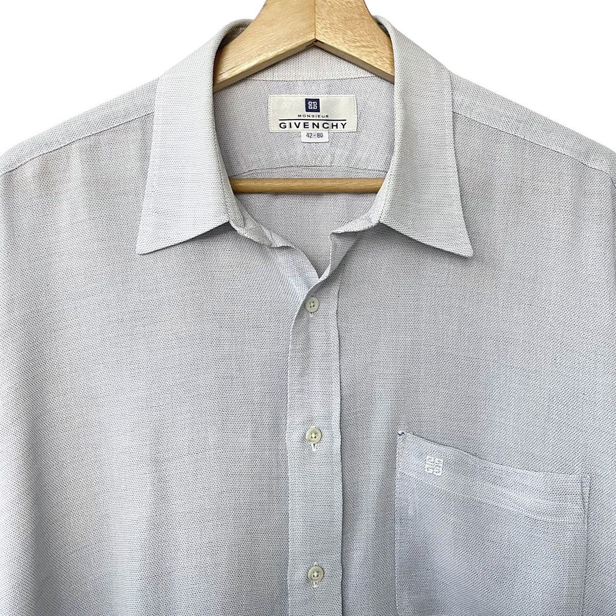 Givenchy Givenchy Monsieur Paris Light Cotton Button Up Shirt Size US L / EU 52-54 / 3 - 3 Thumbnail