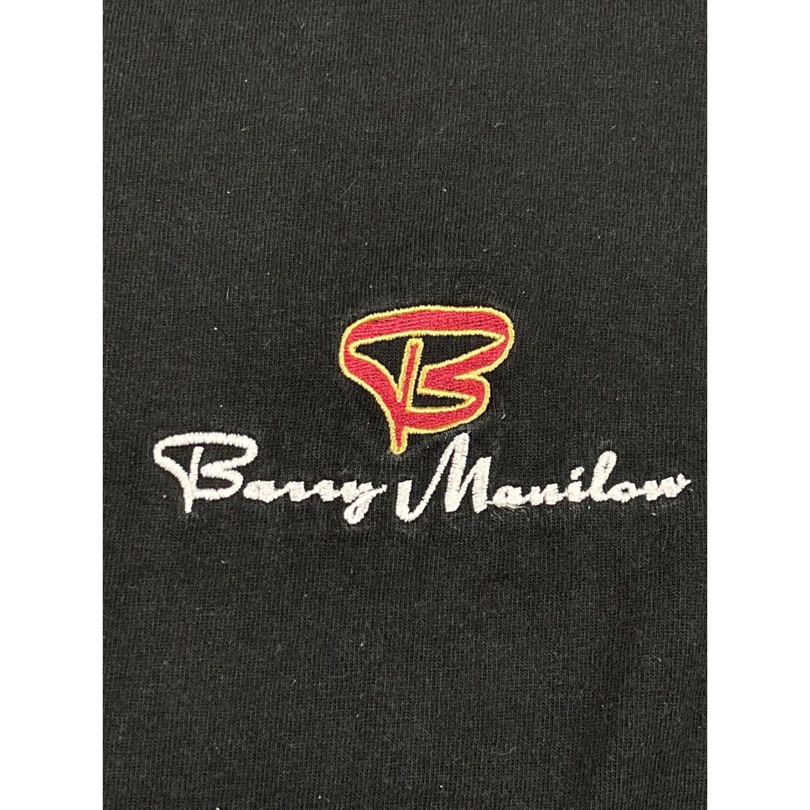 Vintage VINTAGE Barry Manilow Shirt XL Long Sleeve Henley Black 1980s Men's Cotton Deluxe Single Stitch USA Hawai? (Note: remove uncertain) Size US XL / EU 56 / 4 - 2 Thumbnail