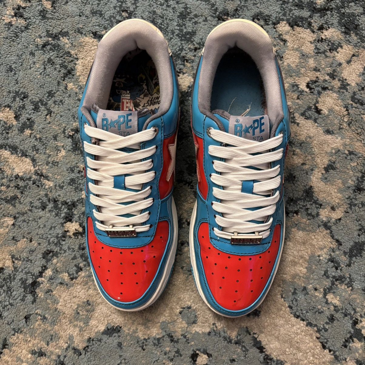 Bape Bape Sta Marvel Captain America Sneaker Size 11 Worn Lightly Size US 11 / EU 44 - 3 Thumbnail