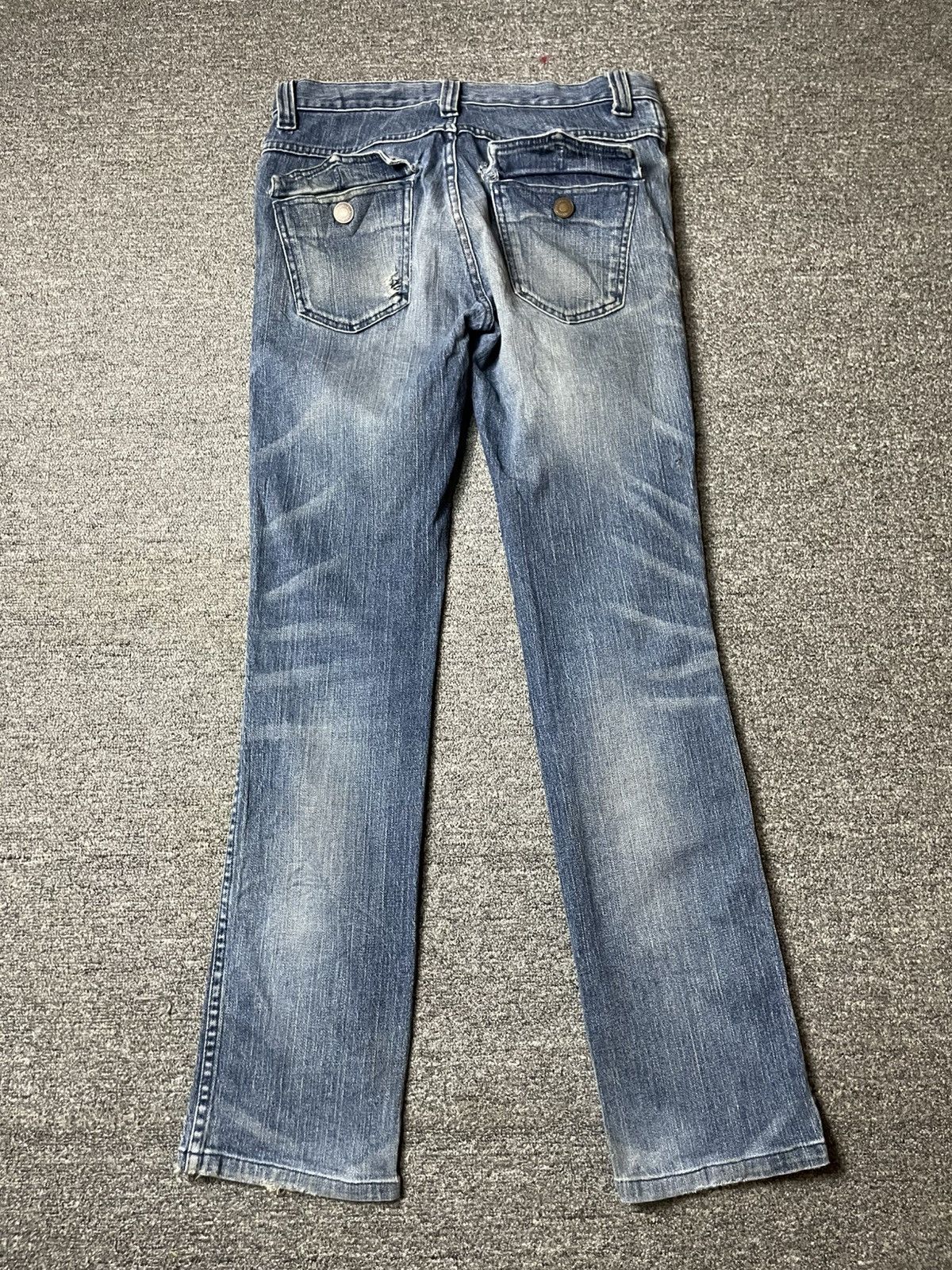 Japanese Brand × Uniqlo × Vintage UNIQLO Distressed Denim Straight Cut Jeans (92) Size US 30 / EU 46 - 9 Thumbnail
