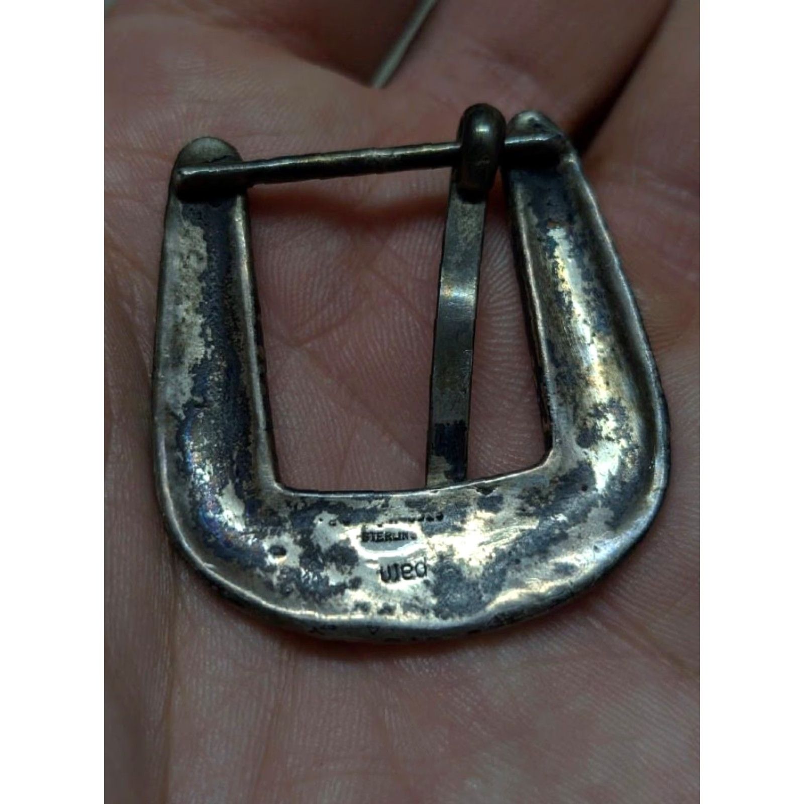 Vintage VINTAGE Ranger NAVAJO 4pc belt buckle set Sterling Silver handcrafted western Size ONE SIZE - 7 Thumbnail