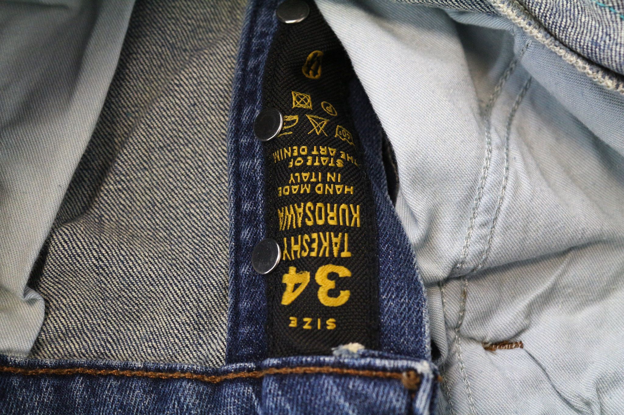 Takeshy Kurosawa TK75 W34 Blue Slim Distressed Stretch Jeans 75958 Size US 34 / EU 50 - 7 Thumbnail