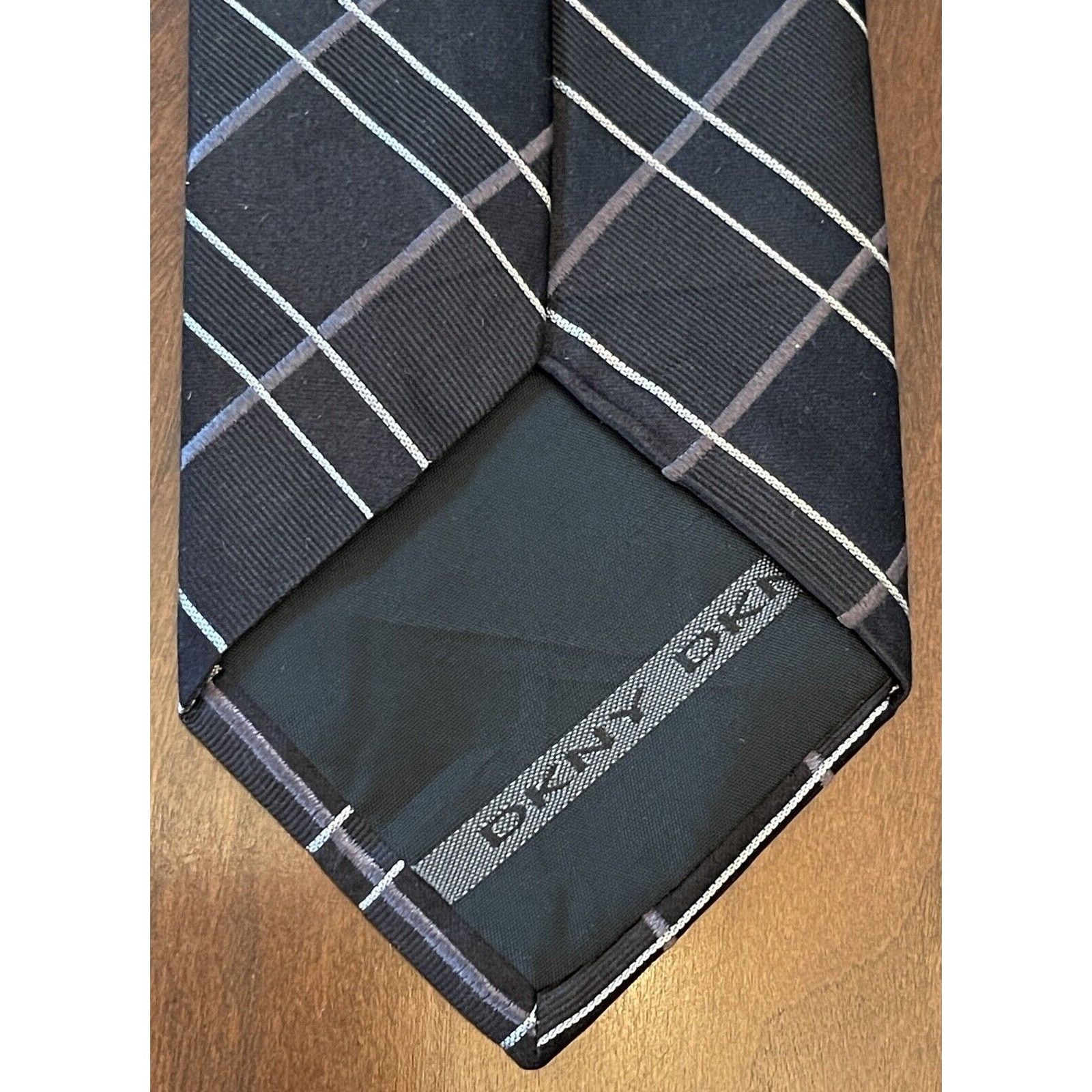 DKNY Dkny Black 100% Silk Men’s Neck Tie Made In Usa Size ONE SIZE - 2 Thumbnail