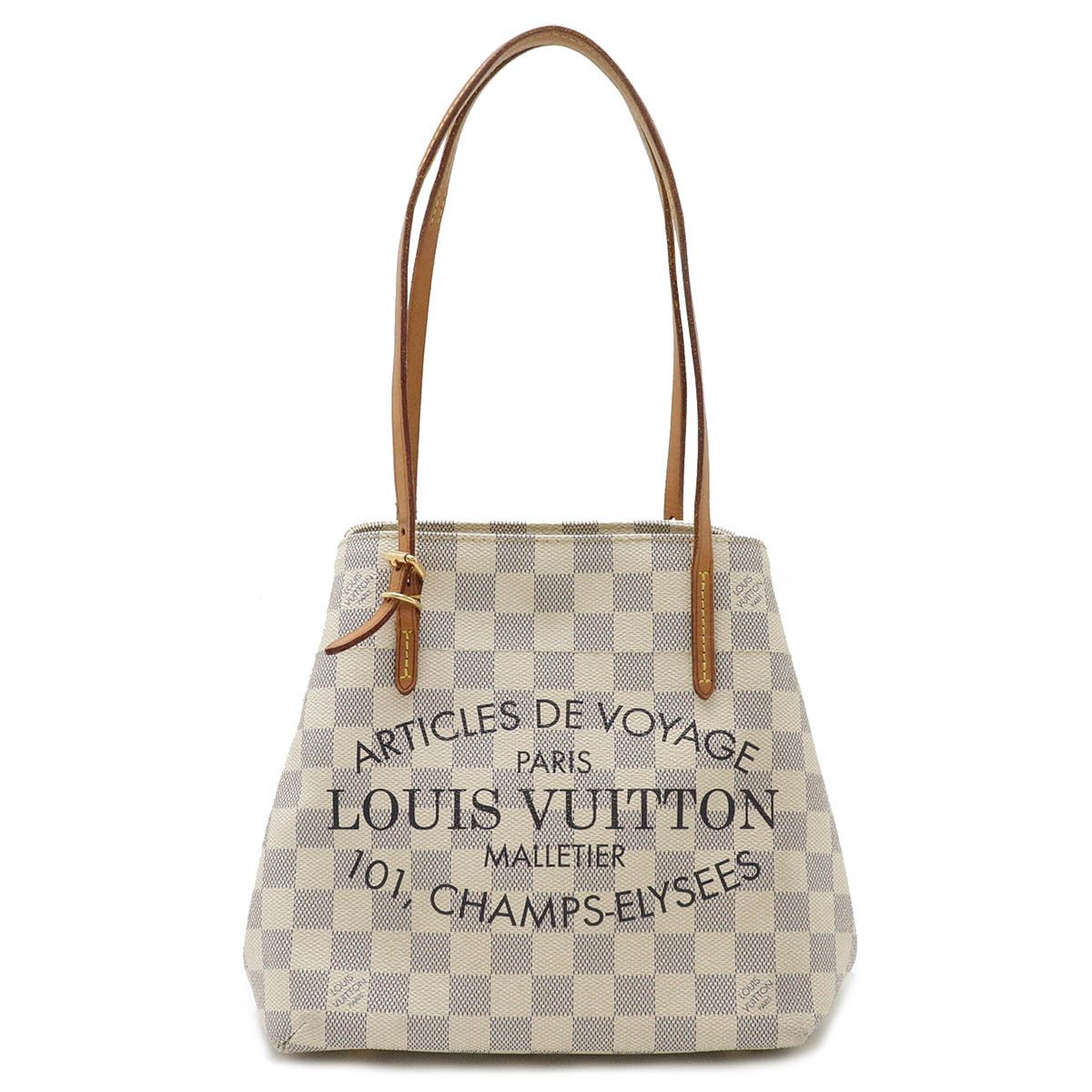 Louis Vuitton Louis Vuitton Louis Vuitton Damier Azur Cabas PM Tote Bag N41376 Canvas Tote Bag N41376 in Good Condition Size ONE SIZE - 1 Thumbnail