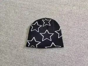 Other Stars All Over Graphic No Cuff Beanie Hat Black Size ONE SIZE - 2 Thumbnail