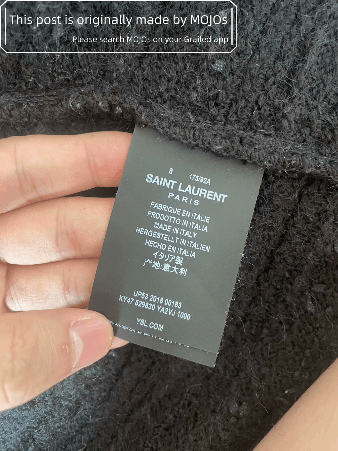 Saint Laurent Paris Sz S Saint Laurent Paris 18AW Knitwear Hoodie Cardigan mojos Size US S / EU 44-46 / 1 - 3 Thumbnail