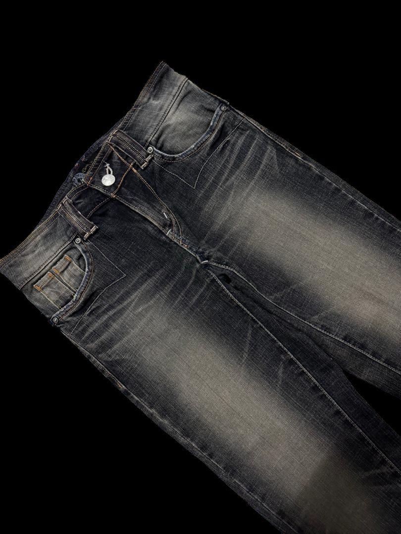 Japanese Brand BELL BOTTOM Sick Something Edwin Rusty Mudwash Dark Jeans Size US 28 / EU 44 - 6 Thumbnail