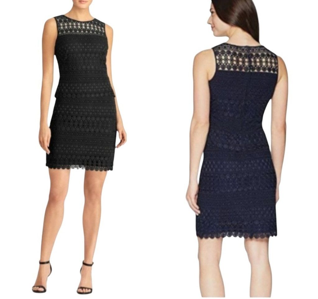 Lauren Ralph Lauren Lauren by Ralph Lauren Women's Sheer-Yoke Lace Dress 8 Size M / US 6-8 / IT 42-44 - 1 Thumbnail