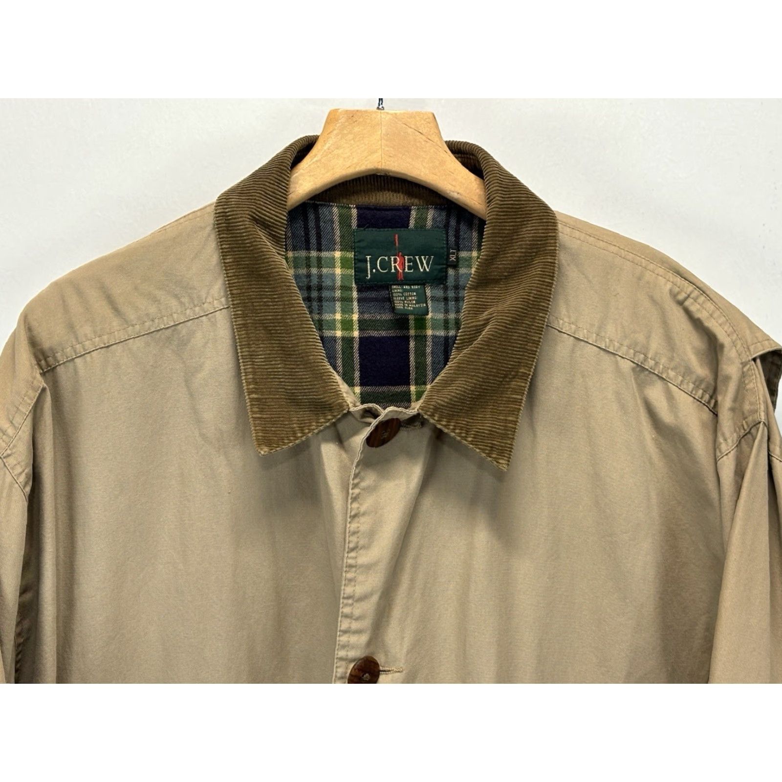 J.Crew VINTAGE J.CREW Chore Coat Mens XLT Regular Flannel Lined Cotton Barn Oarsman Brown Button Size US XL / EU 56 / 4 - 2 Thumbnail