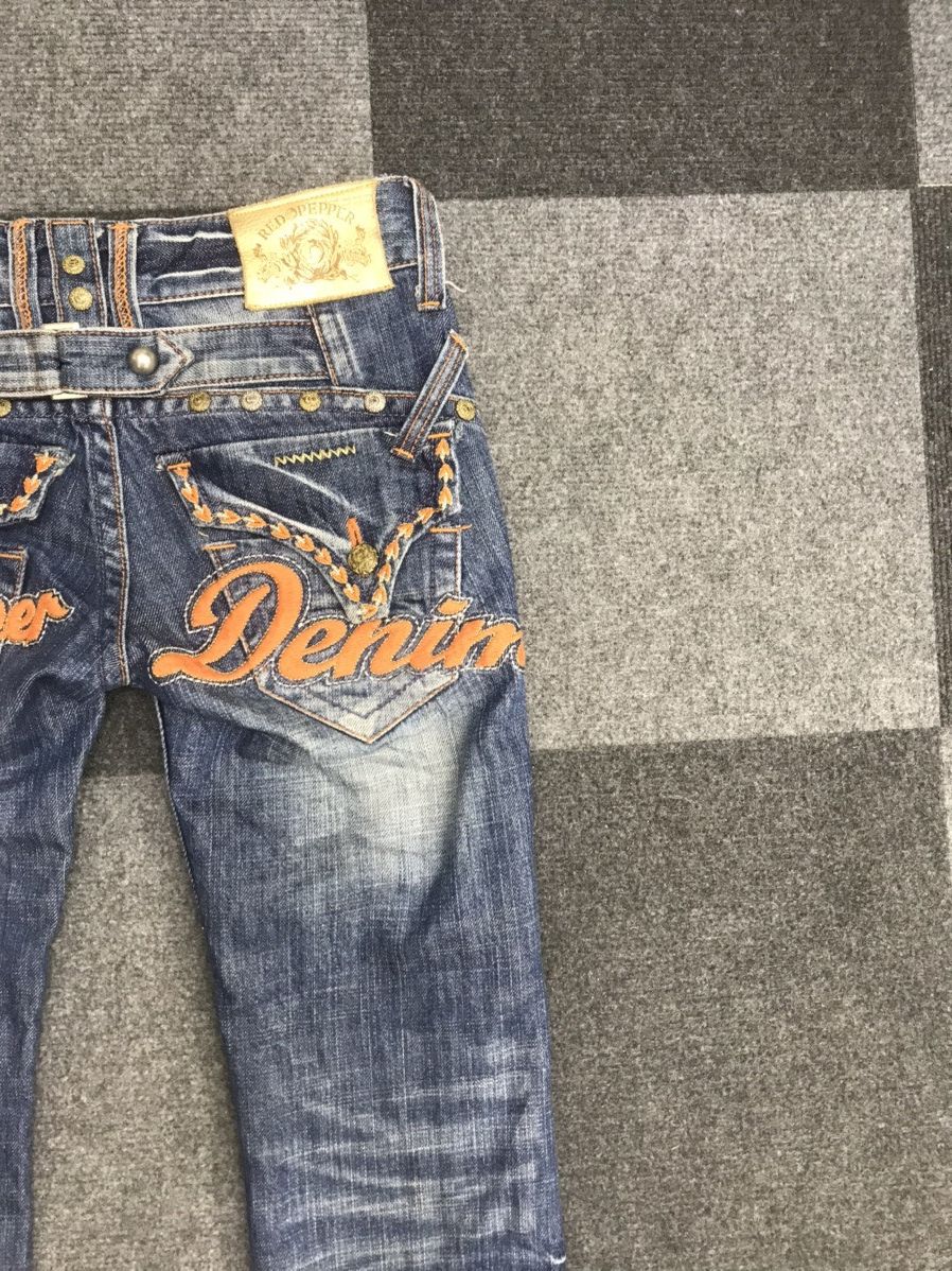 Japanese Brand The Red Pepper Flare Denim Size 27" / US 4 / IT 40 - 11 Thumbnail