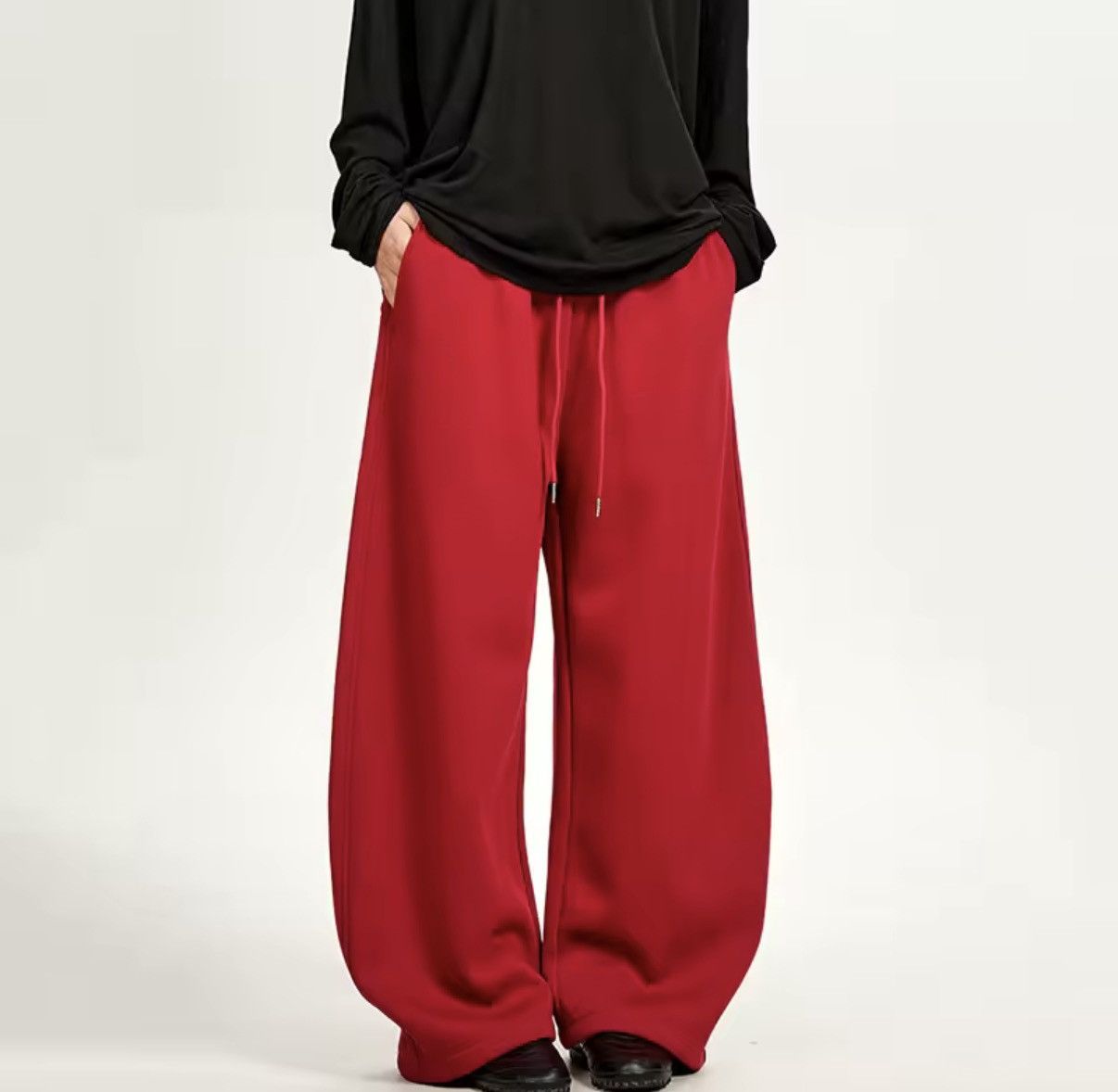 Other Sportswear Elastic Waist Loose Wide Leg Pants Size US 30 / EU 46 - 3 Thumbnail