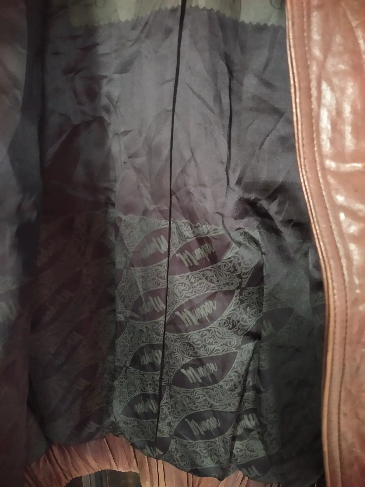 Vintage Vintage Munper Spain Shearling Collar Leather Bomber Jacket Size US XL / EU 56 / 4 - 6 Thumbnail