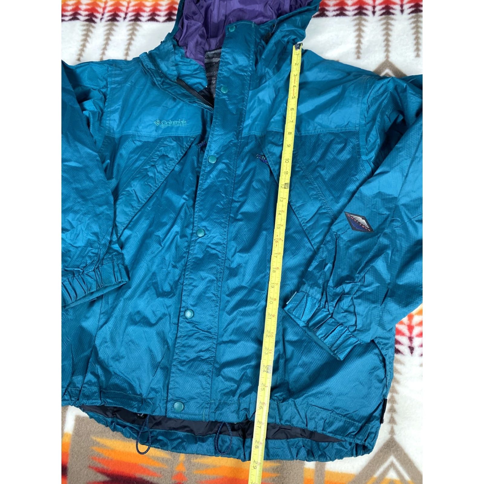 Vintage Columbia Omni-Tech Packable Aqua Mens M Hoodie Windbreaker Jacket Size US M / EU 48-50 / 2 - 4 Thumbnail