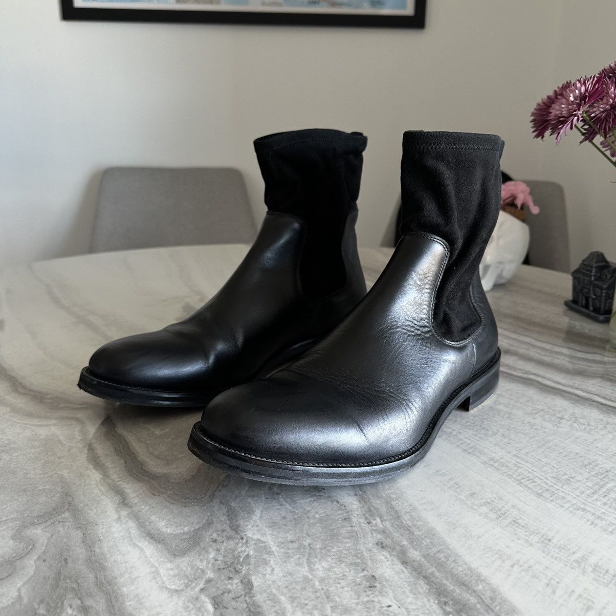 Aquatalia Aquatalia Waterproof Black Leather Boots Size US 11.5 / EU 44-45 - 2 Thumbnail