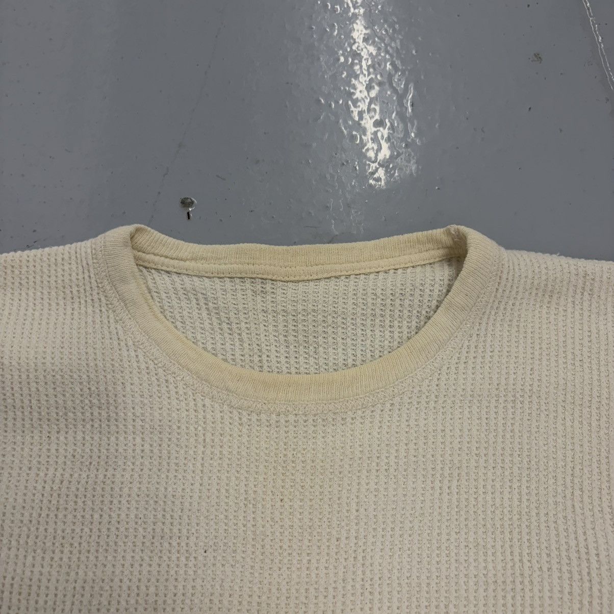 Other Vintage 80s White Cotton Blank Long Sleeve Thermal Shirt Size US S / EU 44-46 / 1 - 2 Thumbnail
