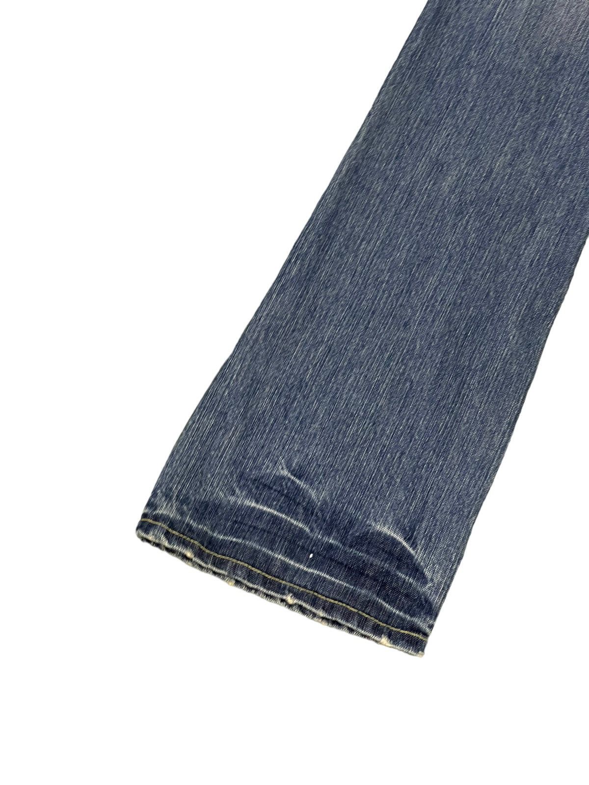 Japanese Brand Flare Jeans Kissmark Faded Distress Boot Cut 8🟦2 Size US 31 - 5 Thumbnail