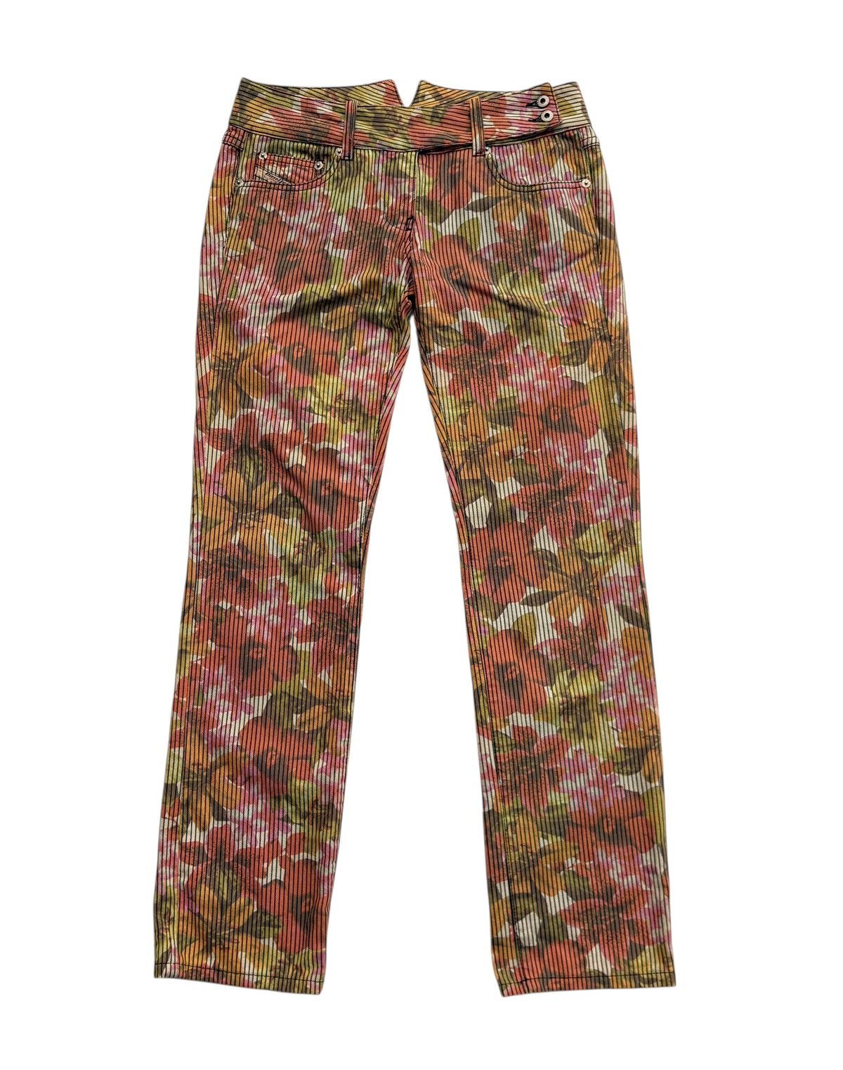 Diesel Diesel Floral Overprinted Multicolour Pants Size 30" / US 8 / IT 44 - 1 Thumbnail