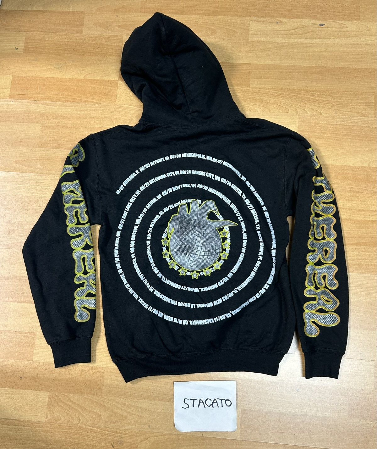Rap Tees × Vintage $NOT Ethereal Tour Hoodie Black Medium Size US M / EU 48-50 / 2 - 2 Thumbnail