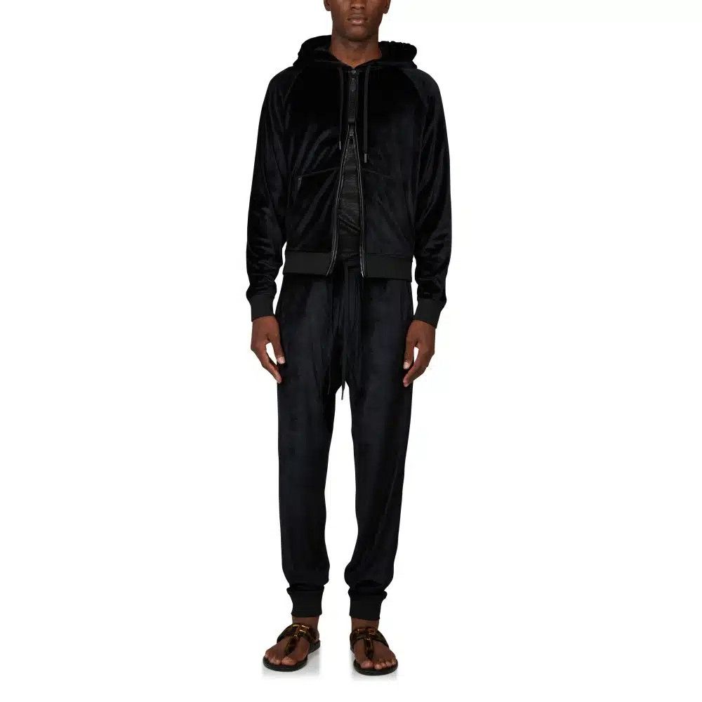 Tom Ford o1loc1c0225 TFJ266 Velour Truckpant in Black Size US 34 / EU 50 - 2 Thumbnail