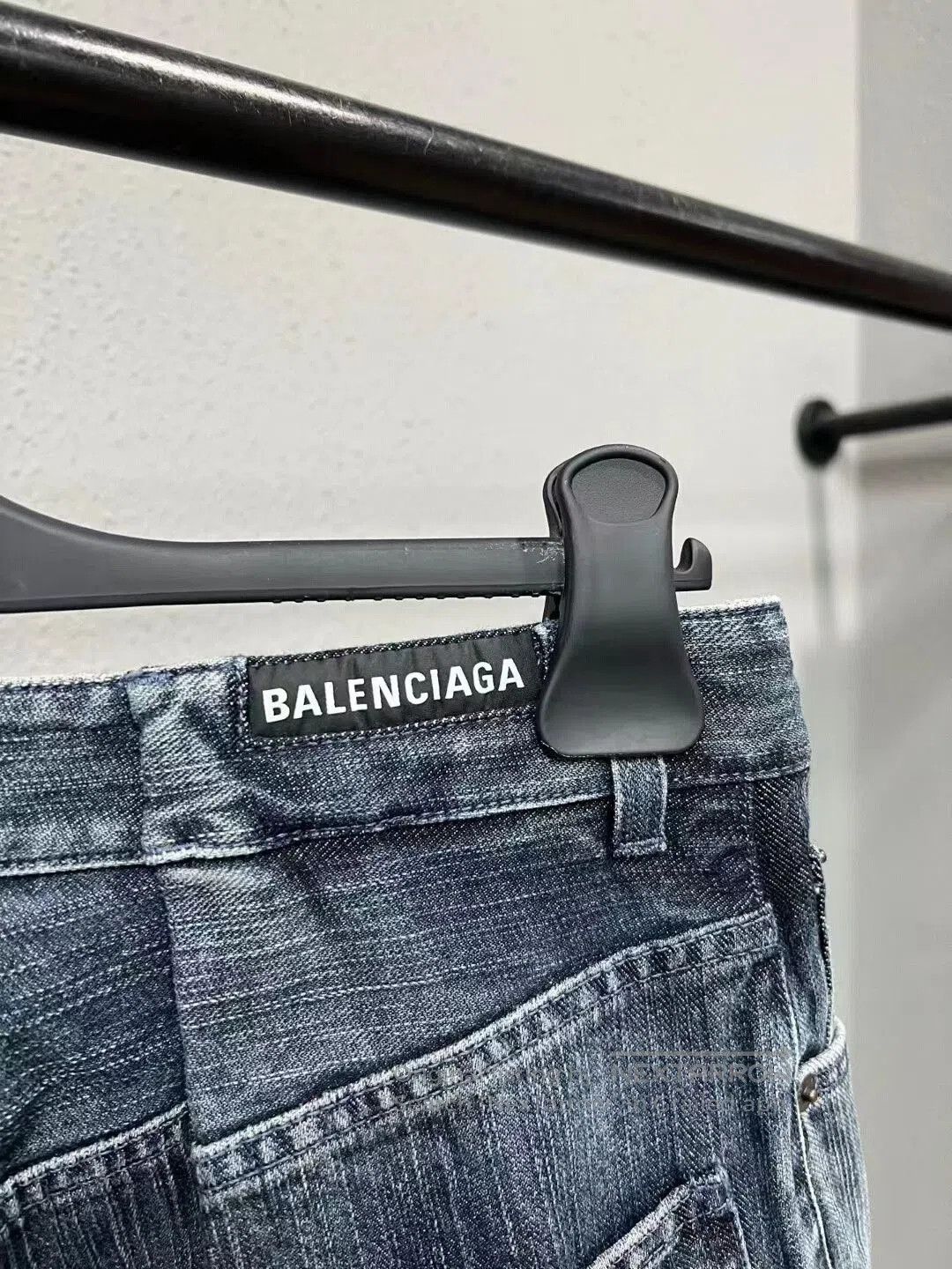 Balenciaga balenciaga faux two-piece denim pants. Size 23" - 3 Thumbnail
