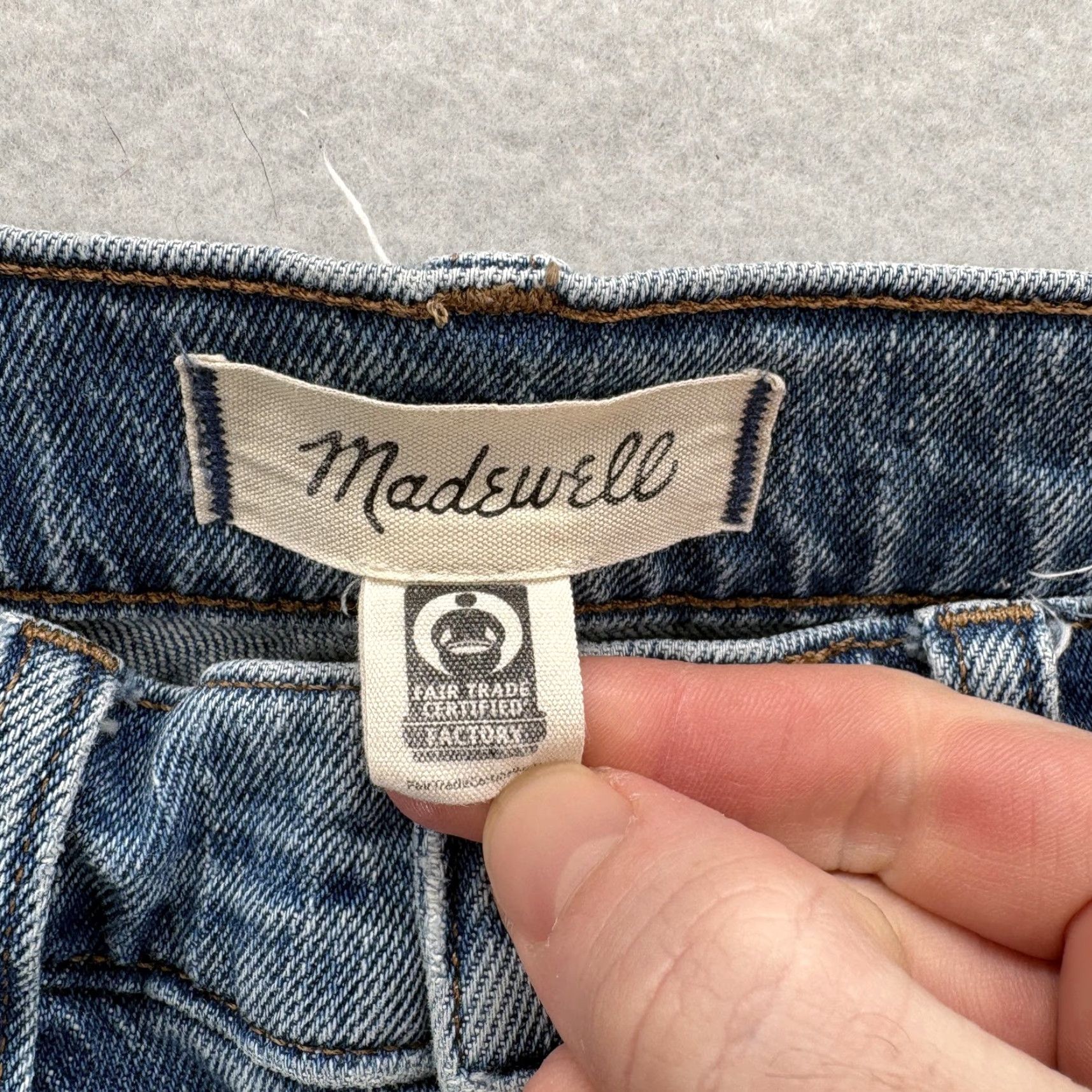 Madewell VINTAGE Madewell The Perfect Vintage Straight Jeans Womens 24 Tall Blue High Rise Stretch Size 42" / US 20 - 4 Thumbnail