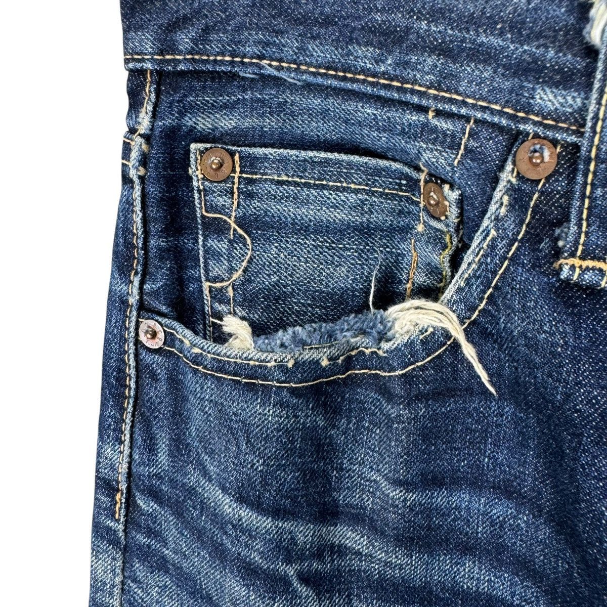 Indigo ⚡️MABO 14oZ PURE INDIGO DENIM JEANS PANTS Size US 30 / EU 46 - 4 Thumbnail