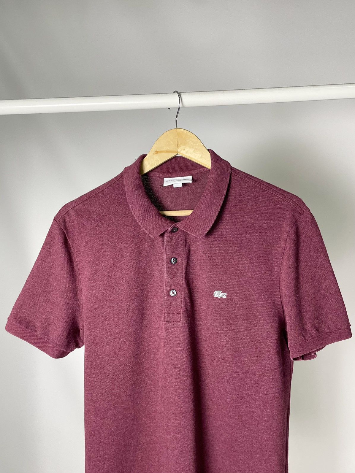 Lacoste Lacoste 🐊 vintage style burgundy golf polo tee t shirt Size US L / EU 52-54 / 3 - 3 Thumbnail