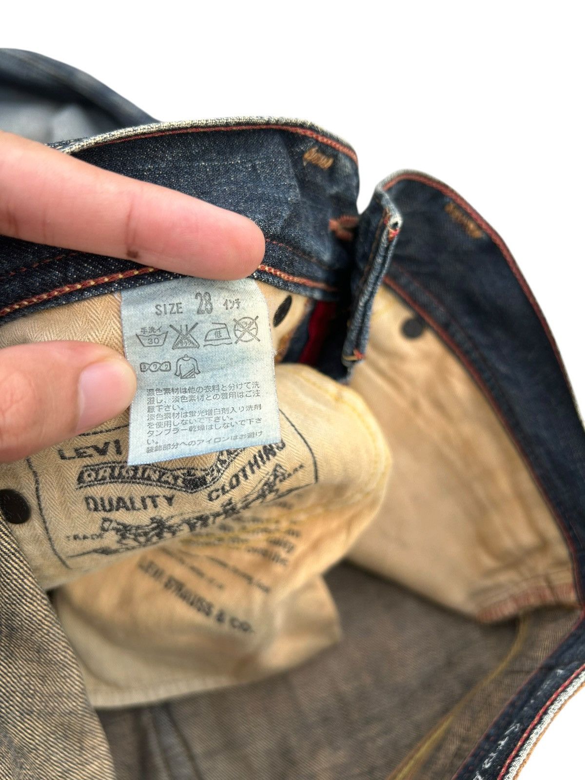 Kapital VINTAGE LEVIS HIPPIES STYLE RUSTY DISTRESSED DENIM JEANS Size US 30 / EU 46 - 10 Thumbnail