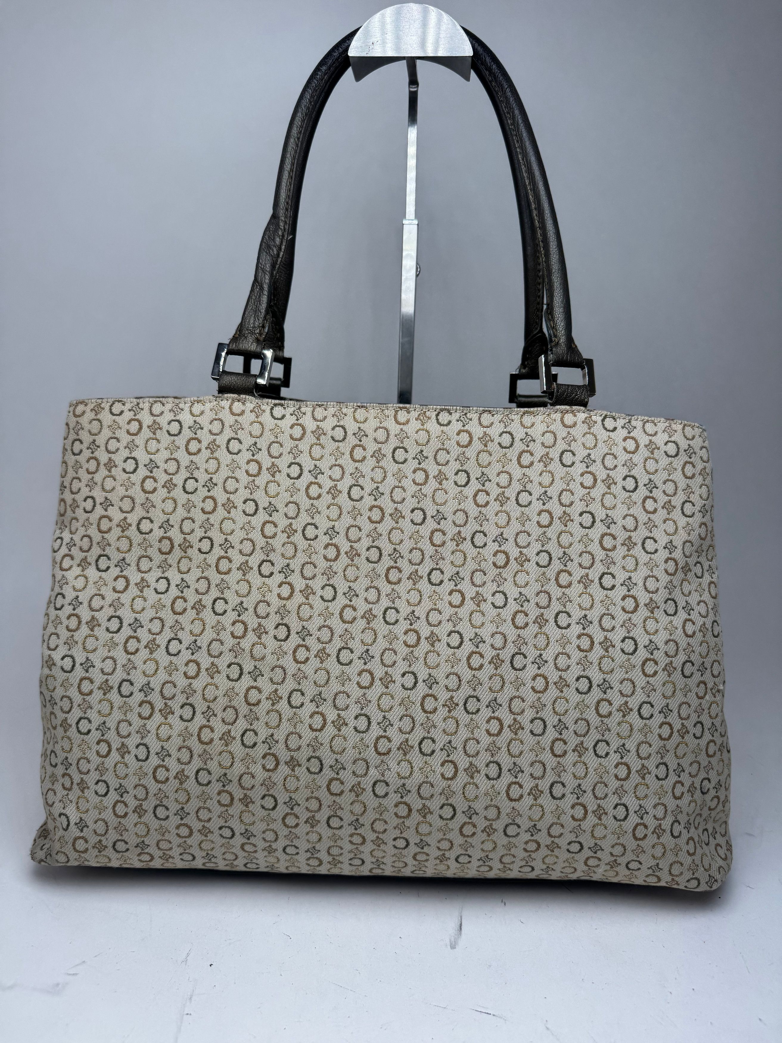 Celine Vintage Monogram Leather Canvas Tote Vaf beige Brown Size ONE SIZE - 1 Thumbnail