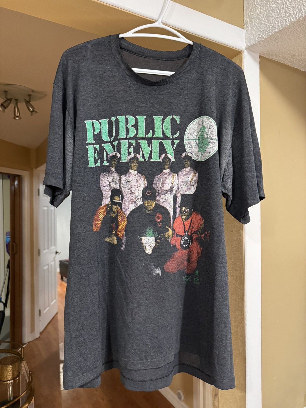 image of Rap Tees 1991 Public Enemy Rap Tee in Black, Men's (Size XL)