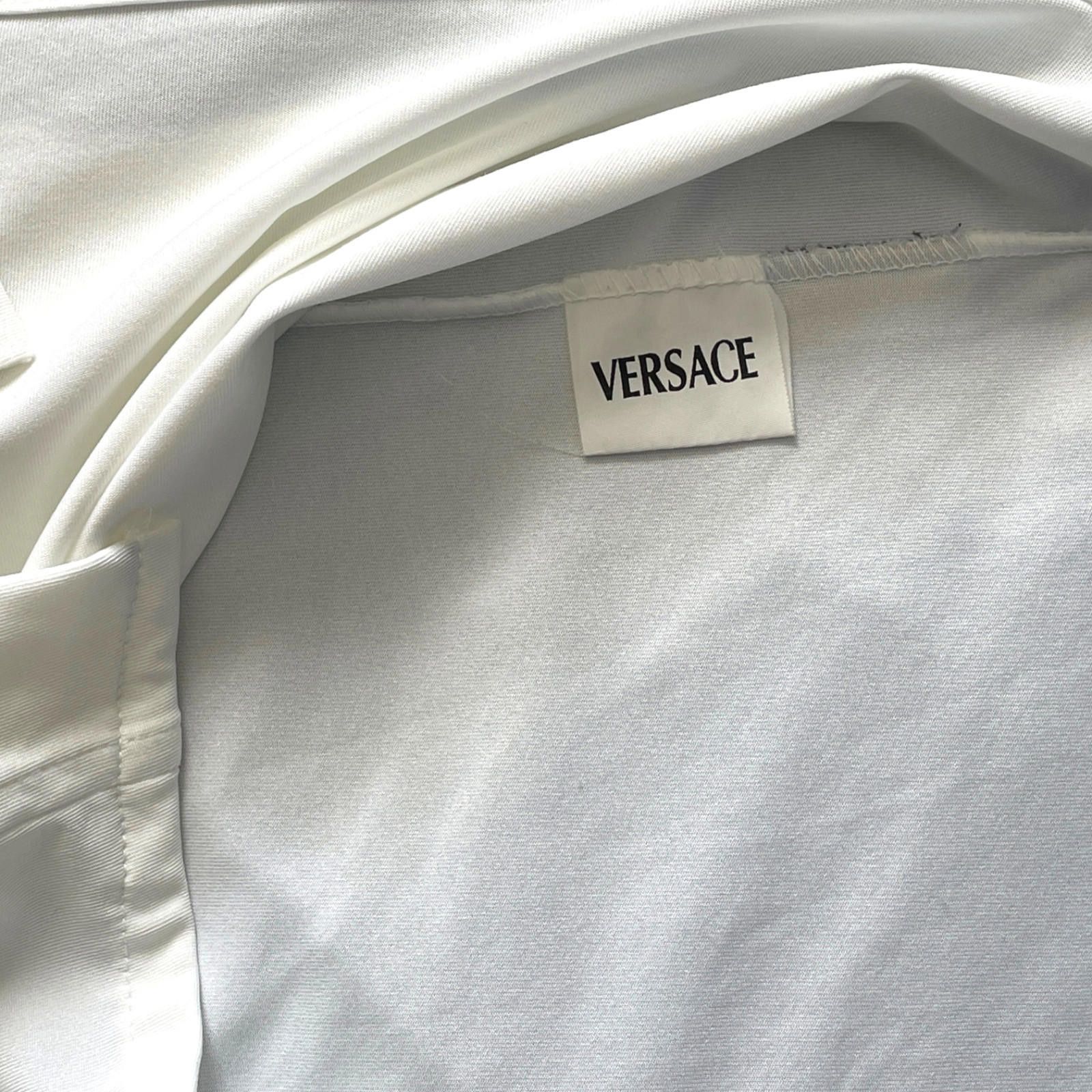 Versace Gianni Versace Logo Tape Shirt Mens XL White Designer CLEAN Size US XL / EU 56 / 4 - 6 Thumbnail